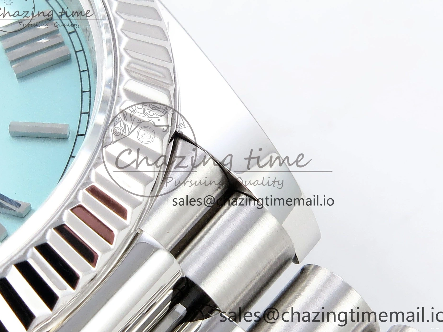 MiroTime 0401 Day Date 40 SS 228236 ARF 1:1 Best Edition Tiffany Blue Roman Dial on President Bracelet VR RelaxedFit 1517